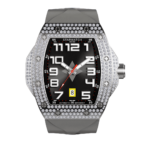montre diamant montre tonneau montre homme avec bracelt de montre gris